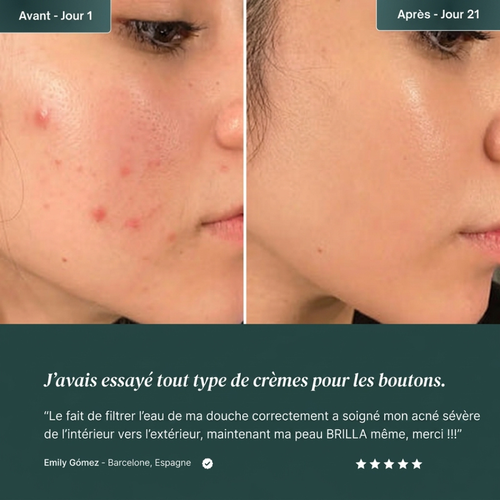 Tête de douche avec système de filtration en 15 étapes + vitamine C